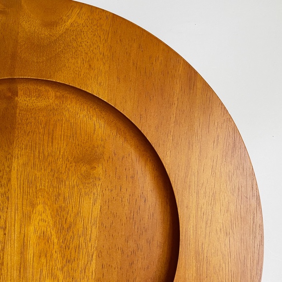 Banana Republic Plate Charger Teak Wood Finish - Picture 4 of 12